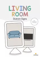 Aperçu - Affichage - Living Room / Salon: Station Signs (Cartes de travail en atelier) - Page de couverture