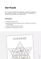 Aperçu - Jeux - Bedroom / Chambre: Star Puzzle (Jeu pour le cours d'anglais) - Page 1