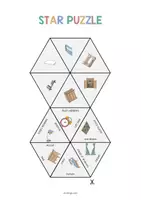Aperçu - Jeux - Bedroom / Chambre: Star Puzzle (Jeu pour le cours d'anglais) - Page 2