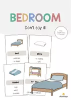 Aperçu - Jeux - Bedroom / Chambre: Don’t say it! (Jeu pour le cours d'anglais) - Page de couverture