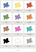 Aperçu - Fiches - Colours / Couleurs: Vocabulary Cards (Cartes de mots) - Page 2