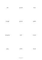 Aperçu - Fiches - Colours / Couleurs: Vocabulary Cards (Cartes de mots) - Page 3
