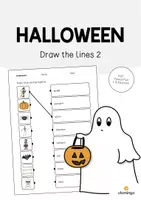 Aperçu - Cartes d'exercices - Halloween: Draw the lines 2 (Fiche d'exercices d'anglais) - Page de couverture