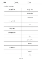 Aperçu - Tests - Pizza: Vocabulary Mini Test (Test pour le cours d'anglais) - Page 3