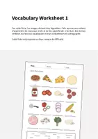 Aperçu - Fiches - Pizza: Vocabulary Worksheet 1 (Fiche d'exercices d'anglais) - Page 1