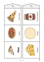 Aperçu - Fiches - Pizza: Accordion Fold (Jeu pour le cours d'anglais) - Page 3