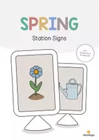 Aperçu - Affichage - Spring / Printemps: Station Signs (Cartes de travail en atelier) - Page de couverture