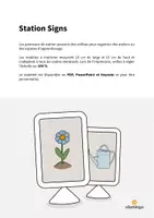 Aperçu - Affichage - Spring / Printemps: Station Signs (Cartes de travail en atelier) - Page 1