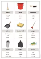 Aperçu - Jeux - Cleaning / Nettoyage: Don’t say it! (Jeu pour le cours d'anglais) - Page 2