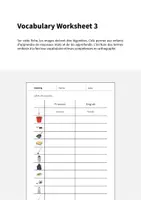 Aperçu - Fiches - Cleaning / Nettoyage: Vocabulary Worksheet 3 (Fiche d'exercices d'anglais) - Page 1
