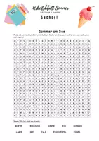 Vorschau - Arbeitsblätter - Arbeitsblatt Suchsel "Sommer" - Seite 1