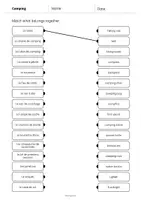 Aperçu - Cartes d'exercices - Camping: Draw the lines 3 (Fiche d'exercices d'anglais) - Page 2
