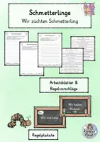 Vorschau - Arbeitsblätter - 3. Sequenz - Regeln im Umgang mit Raupen & Schmetterlingen - Deckblatt