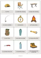 Aperçu - Fiches - Camping: Vocabulary Cards (Cartes de mots) - Page 2