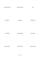Aperçu - Fiches - Camping: Vocabulary Cards (Cartes de mots) - Page 3