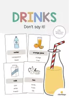 Aperçu - Jeux - Drinks / Boissons: Don’t say it! (Jeu pour le cours d'anglais) - Page de couverture