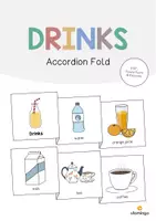 Aperçu - Fiches - Drinks / Boissons: Accordion Fold (Jeu pour le cours d'anglais) - Page de couverture
