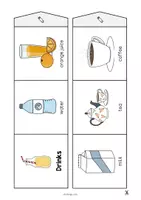 Aperçu - Fiches - Drinks / Boissons: Accordion Fold (Jeu pour le cours d'anglais) - Page 3