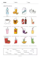 Aperçu - Fiches - Drinks / Boissons: Vocabulary Worksheet 1 (Fiche d'exercices d'anglais) - Page 3