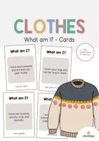 Aperçu - Jeux - Clothes / Vêtements: What am I? - Cards (Jeu pour le cours d'anglais) - Page de couverture