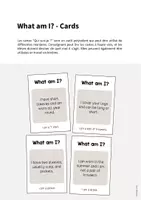 Aperçu - Jeux - Clothes / Vêtements: What am I? - Cards (Jeu pour le cours d'anglais) - Page 1