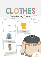 Aperçu - Fiches - Clothes / Vêtements: Vocabulary Cards (Cartes de mots) - Page de couverture