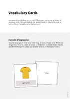 Aperçu - Fiches - Clothes / Vêtements: Vocabulary Cards (Cartes de mots) - Page 1