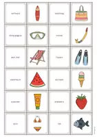 Aperçu - Jeux - Beach / Plage: Memo Game (Jeu pour le cours d'anglais) - Page 3