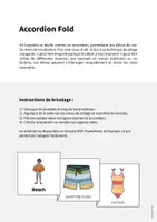 Aperçu - Fiches - Beach / Plage: Accordion Fold (Jeu pour le cours d'anglais) - Page 1
