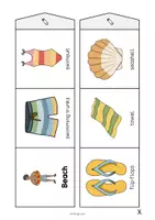 Aperçu - Fiches - Beach / Plage: Accordion Fold (Jeu pour le cours d'anglais) - Page 3