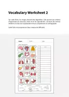 Aperçu - Fiches - Organs / Organes: Vocabulary Worksheet 2 (Fiche d'exercices d'anglais) - Page 1