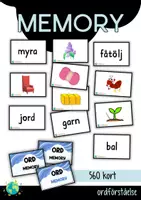 förhandsvisning - ORDFÖRSTÅELSE – MEMORY - försättsblad
