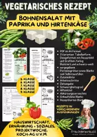 Vorschau - Arbeitsblätter - Rezept: Bohensalat mit Hirtenkäse und Paprika 5. bis 9. Klasse - Deckblatt