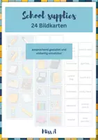 Vorschau - Bildkarten - Bildkarten: School supplies - Deckblatt