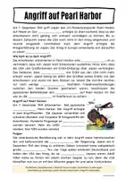 Vorschau - Arbeitsblätter - Angriff auf Pearl Harbor - Seite 1