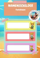 Vorschau - Bildkarten - Namensschilder für die Fuchsklasse - Deckblatt