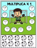 Vista previa - Tarjetas / Manipulativos - GOOL DE MULTIPLICACIONES - página 1