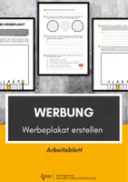 Vorschau - Arbeitsblätter - Werbung: Eigenes Werbeplakat erstellen - Deckblatt