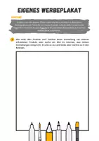 Vorschau - Arbeitsblätter - Werbung: Eigenes Werbeplakat erstellen - Seite 1