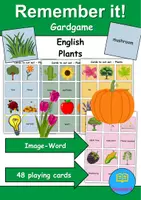 Vorschau - Spiele - Remember it! / Matching Pairs: Plants (Image-Word) - Englisch - Deckblatt