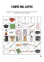 anteprima - Flashcard - Kitchen / Cucina: Education Lotto (Gioco per la lezione d'inglese) - Pagina 2