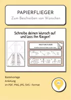 Vorschau - Arbeitsblätter - Papierflieger zum Beschreiben von Wünschen – - Deckblatt