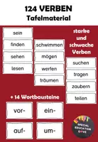 Vorschau - Stationenlernen - Verben - Tafelmaterial mit starken und schwachen Verben - Deckblatt