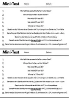 Vorschau - Stundenentwürfe - Mathe Mini-Test - 500 Mathetextaufgaben für die 6. Klasse - Seite 1