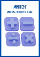 Vorschau - Stundenentwürfe - Mathe Mini-Test - 500 Mathetextaufgaben für die 6. Klasse - Deckblatt