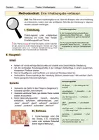 Vorschau - Arbeitsblätter - Methodenblatt Inhaltsangabe - Seite 1