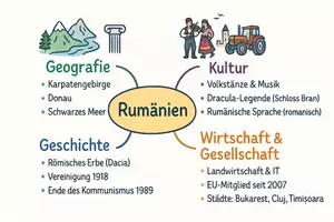 Vorschau - Arbeitsblätter - Arbeitsblätter zum Thema "Rumänien" + Lösung & MP3 + Mindmap + Infografik - Seite 2