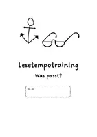 Vorschau - Arbeitsblätter - Lesetempotraining. Lückensätze - Seite 1