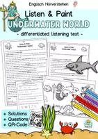 Vorschau - Stundenentwürfe - Englisch Hörverstehen Zuhören und Male mit Audio-Listening comprehension - Deckblatt