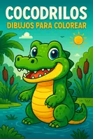 Vista previa - Manualidades / Dibujos para colorear - Cocodrilos para colorear (50 láminas) incl. planificación didáctica (PDF) - Portada